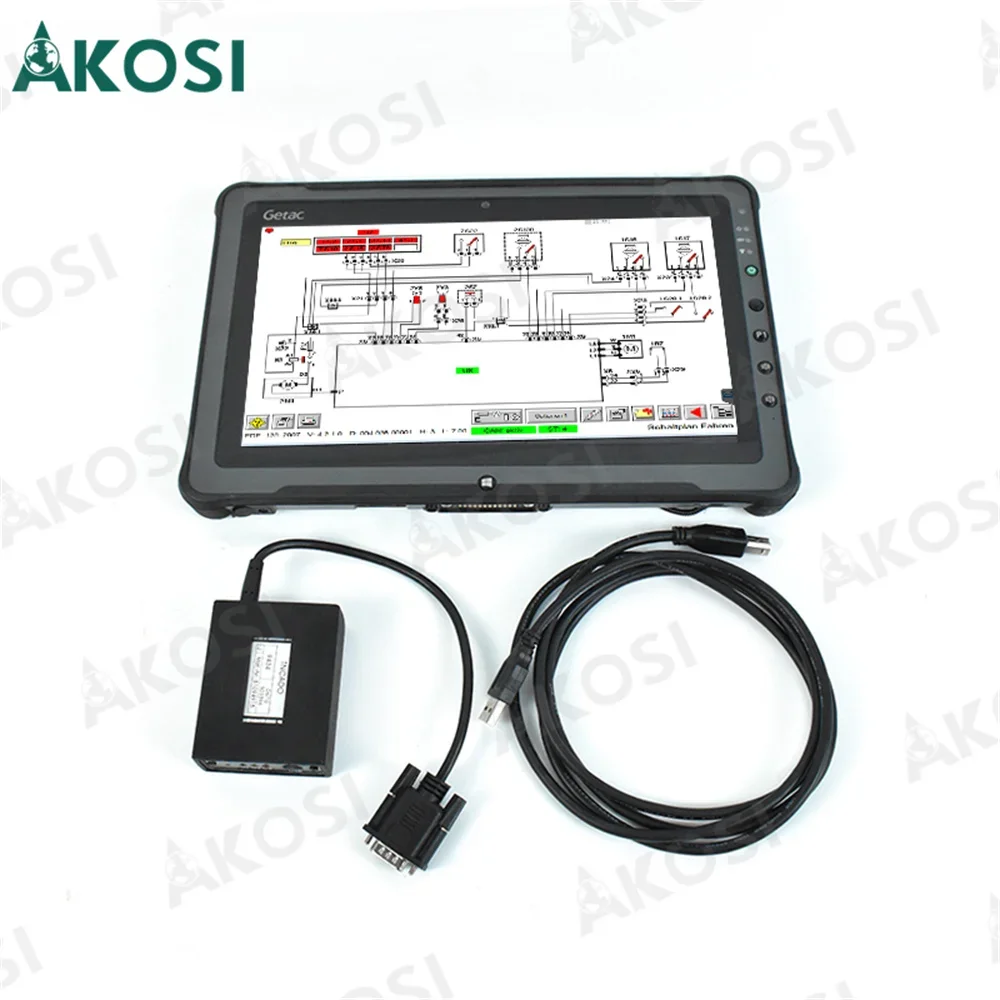 Ready to use Getac F110 tablet+Jungheinrich forklift for Judit box INCADO JUDIT-4 Diagnostic Kit Tools Canbox Interface