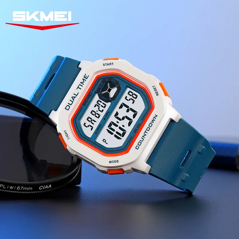 SKMEI 2543 Military Stopwatch Waterproof Multifunctional Digital Sports Watch for Mens Week Alarm Men Wristwatches Reloj Hombre - view 3