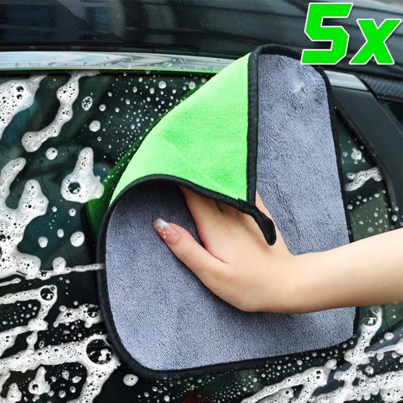 1/2/5PCS Car Washing Special Towels 30*30cm Double Sided Ultra fine fiber Soft Absorbent Cloth Auto Cleaning And Cosmetic Tools