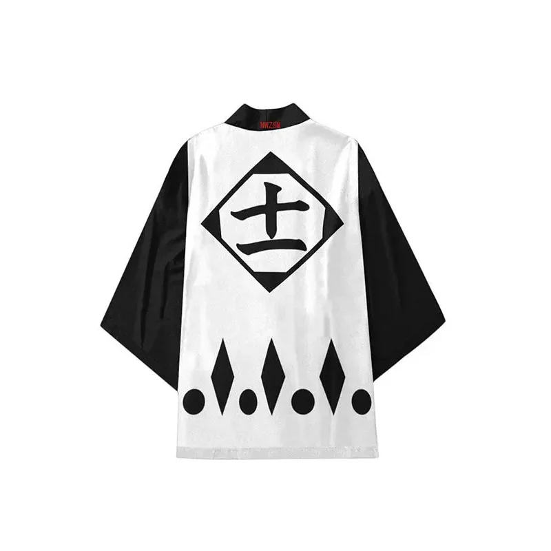 Sisi 2233Anime Bleach Gotei 13 Division Captain 망토 코스프레 의상 Cape Kyoraku Shunsui Shinigami Attire 천년의 혈액