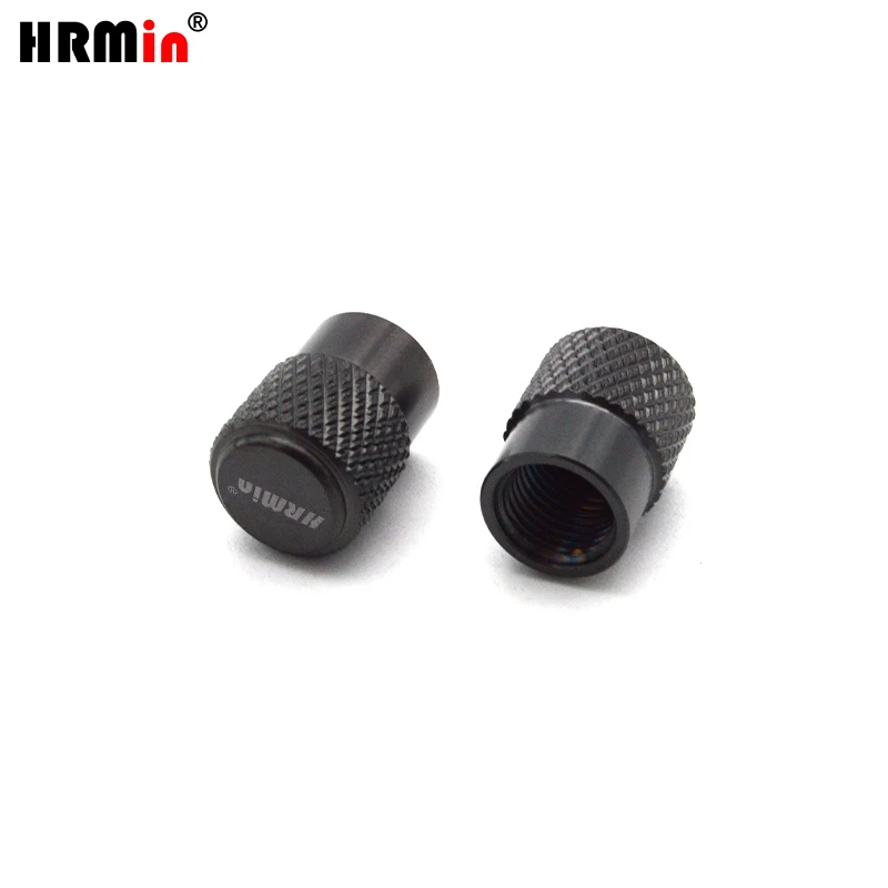 HRmin High Performance Knurled End Gr.5 Titanium Automobile Vehicle Car Wheel Stem Valve Cap Anti-Rust Cover  Valve Stem Caps