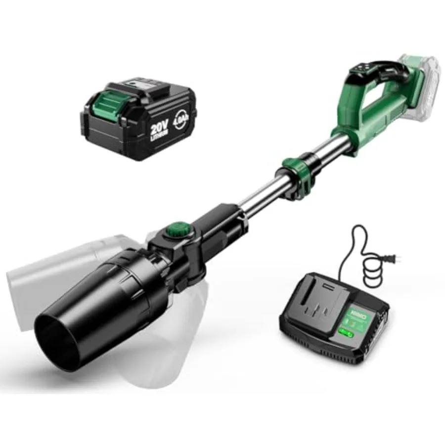 

Cordless Leaf Blower for Gutters 310000RPM 37Inch Telescopic Pole 750CFM 280MPH 3 Speeds w Smart Panel Lightweight 2.5Lb 4.0Ah