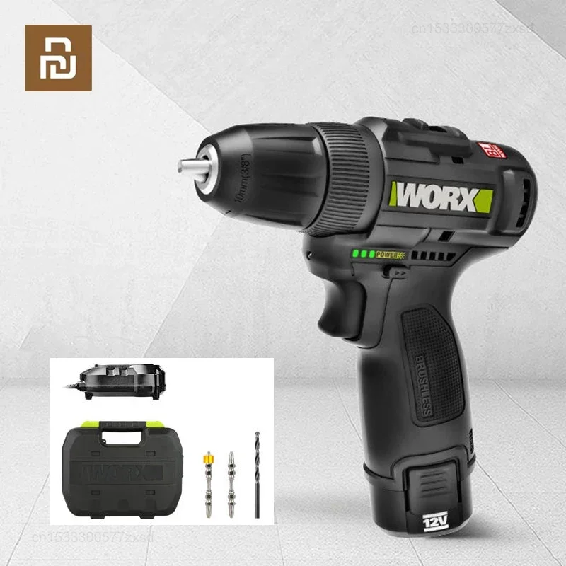 

Youpin WORX WE210 Lithium Battery Brushless Electric Drill Pistol Drill Rechargeable Multi-functional Household Electric Tools