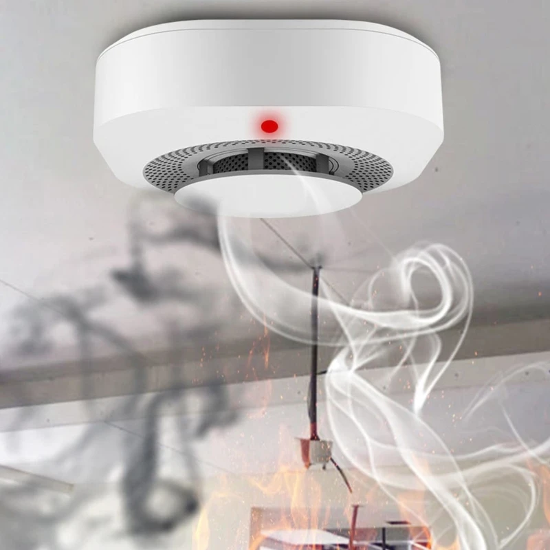 Fotoelektryczny czujnik dymu Czujki pożarowe o wysokiej czułości Bezprzewodowe czujki dymu głośnym alarmem Proste użyciu