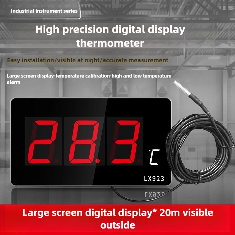 

Промышленный цифровой термометр, водонепроницаемый зонд, подходит для сауны, плавания в отеле, прибор для отображения температуры в помещении