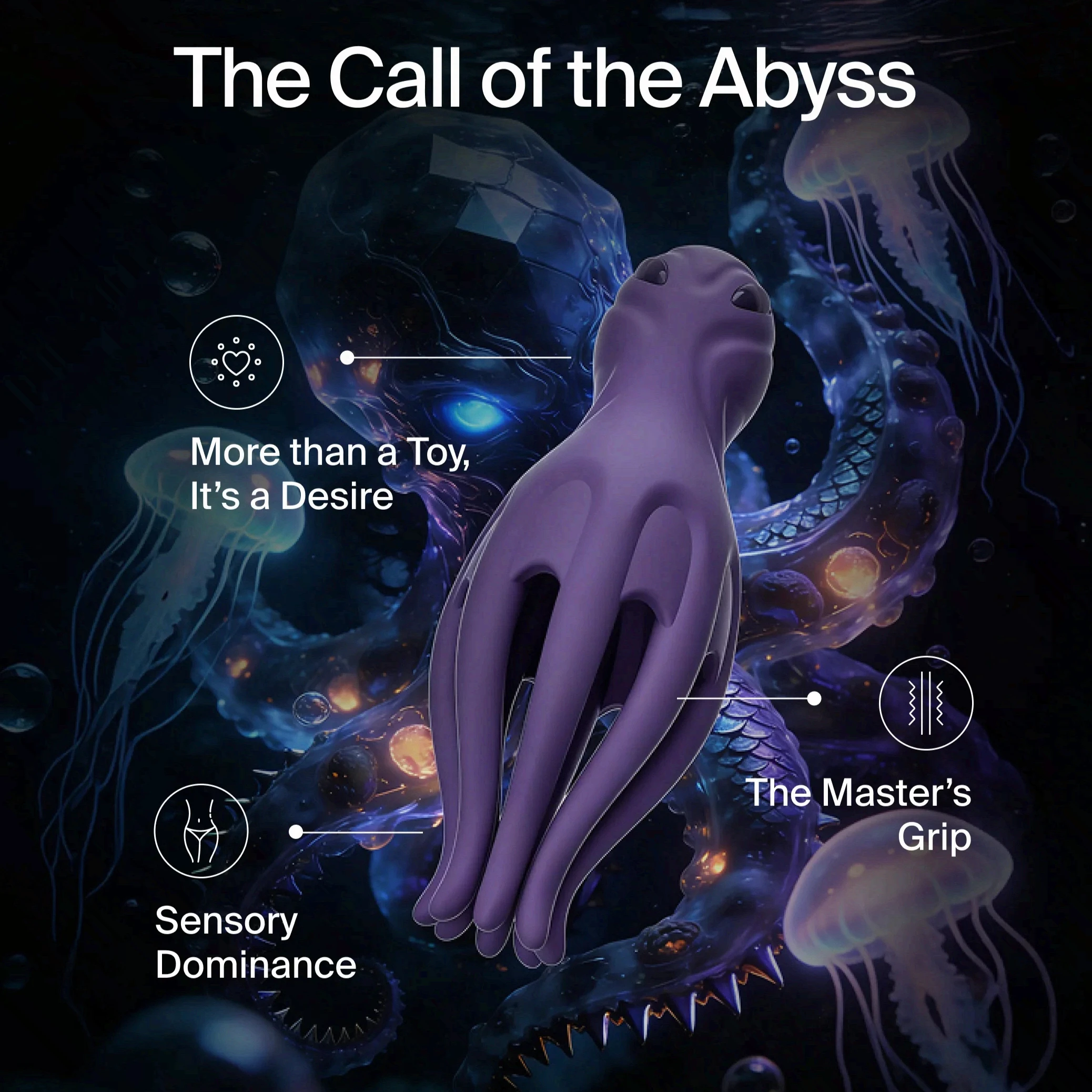 Jissbon Cthulhu Glans Trainer Vibrating Male Masturbator for Male Delayed Training Exerciser Stimulator Sex Toy for Men - Image 3