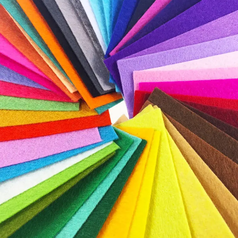 10/20/40PCS Color Non-Woven Felt Fabric Sheets Patchwork Handmade Cloth Sewing DIY Craft Felt Fabric 1mm Thick 15x15cm 20x30cm