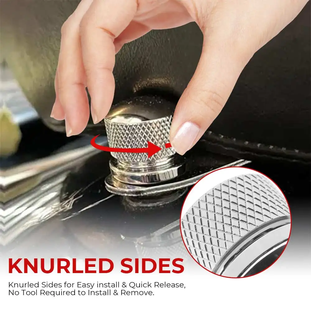 Chrome Rear Fender Passenger Seat Bolt Screw Nut Knob Cover For Harley Sportster XL 883 1200 Dyna Softail Touring Hardware Parts