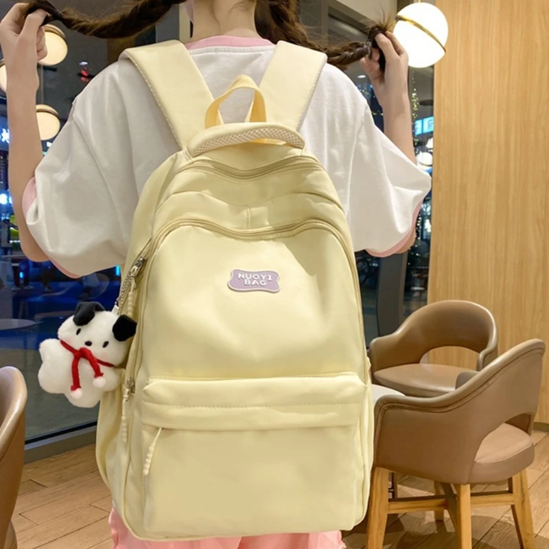 Mochila escolar informal nailon para adolescentes, niñas y mujeres, bolso escolar viaje, bolsas para libros