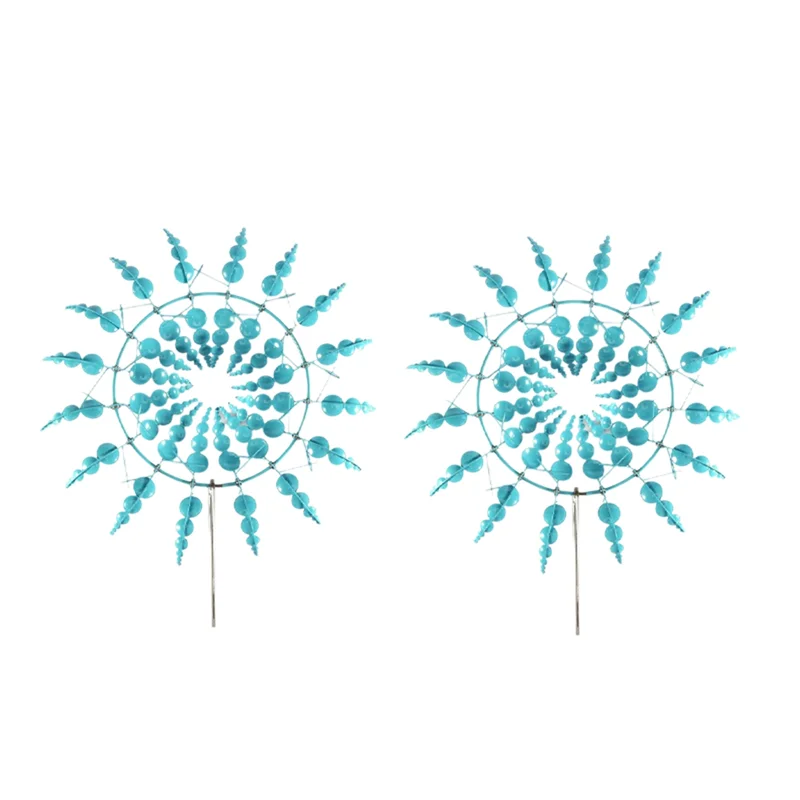 QWE-Magic Metal Windmill New Kinetic Metal Windmill, Suitable For Yard And Garden