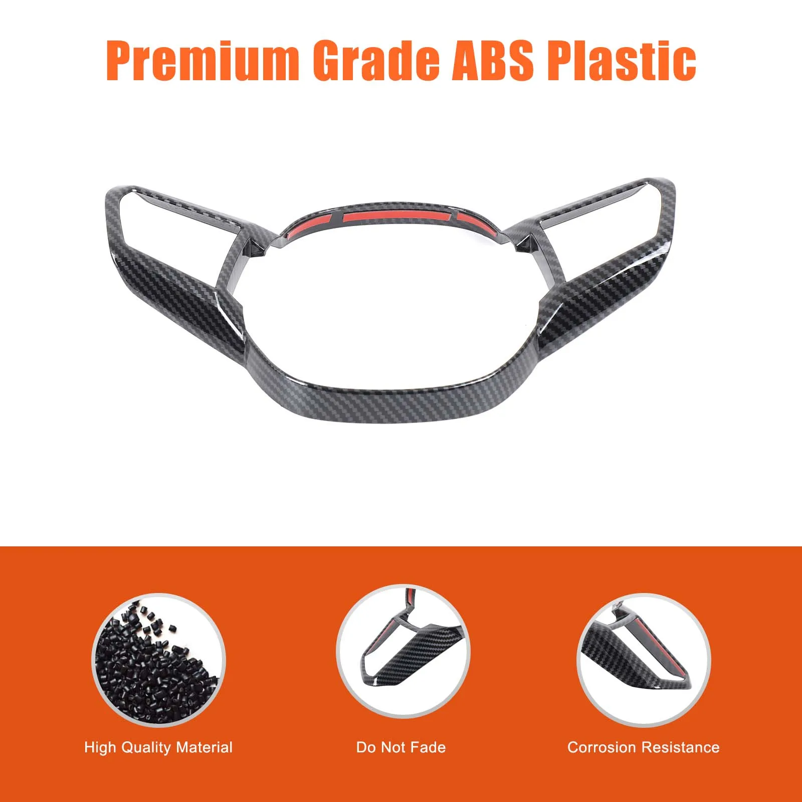 

1Pcs ABS carbon fiber For BMW ix 2022-2024 Car steering wheel decorative frame sticker car interior protection accessories