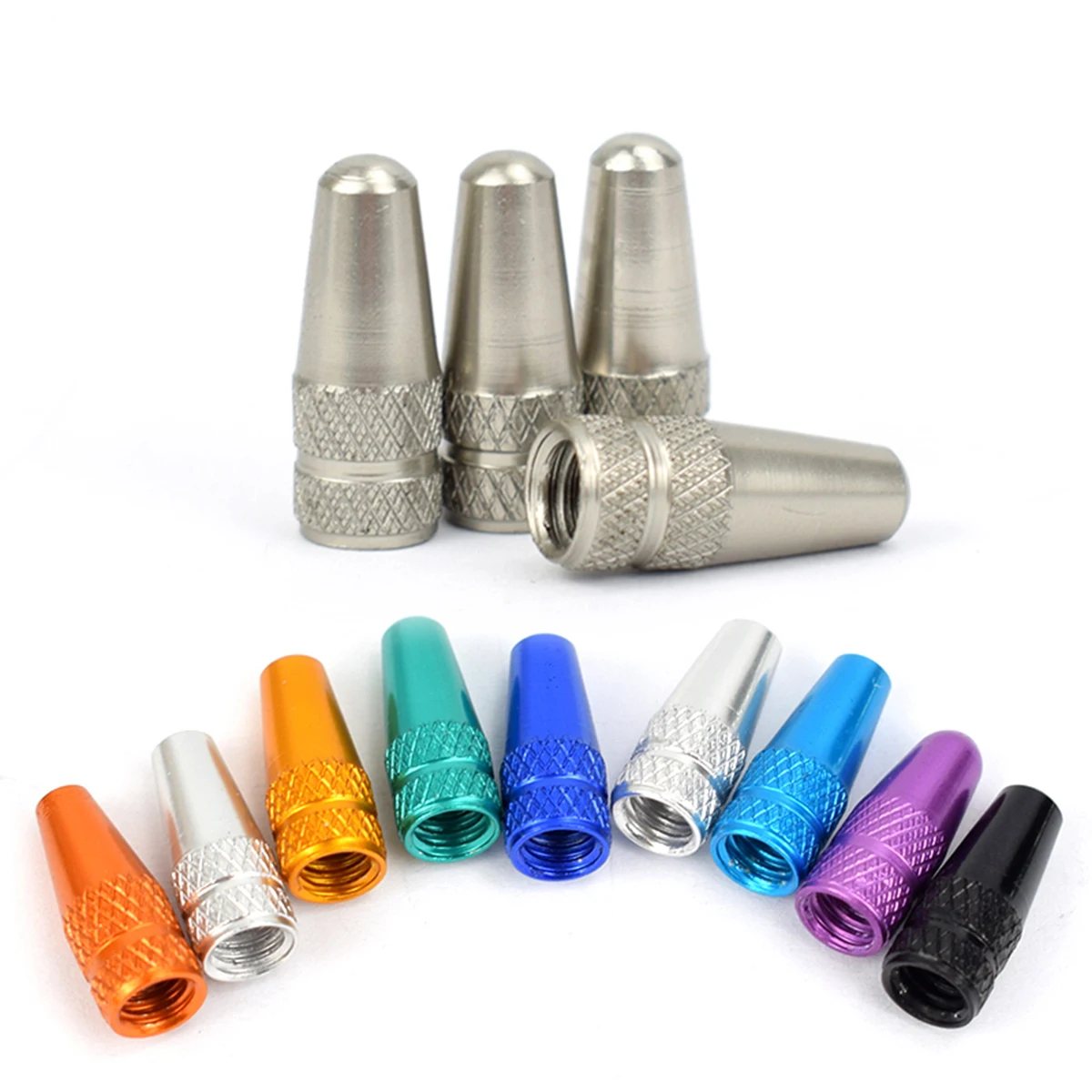 AliExpress NONE 4/8pcs Aluminum Alloy Bicycle Tire FV Valve Cap MTB Road Bike Covered Protector Road MTB Tyre Dustproof Bike Presta Valve