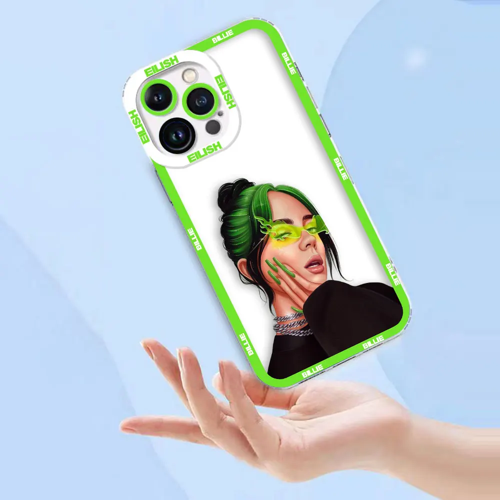 

Singer B-Billies E-Eilishs Cover Clear Phone Case For iPhone Apple 17 17E AIR 16E 16 15 14 12 13 11 Pro 8 7 Plus Max Case Shell