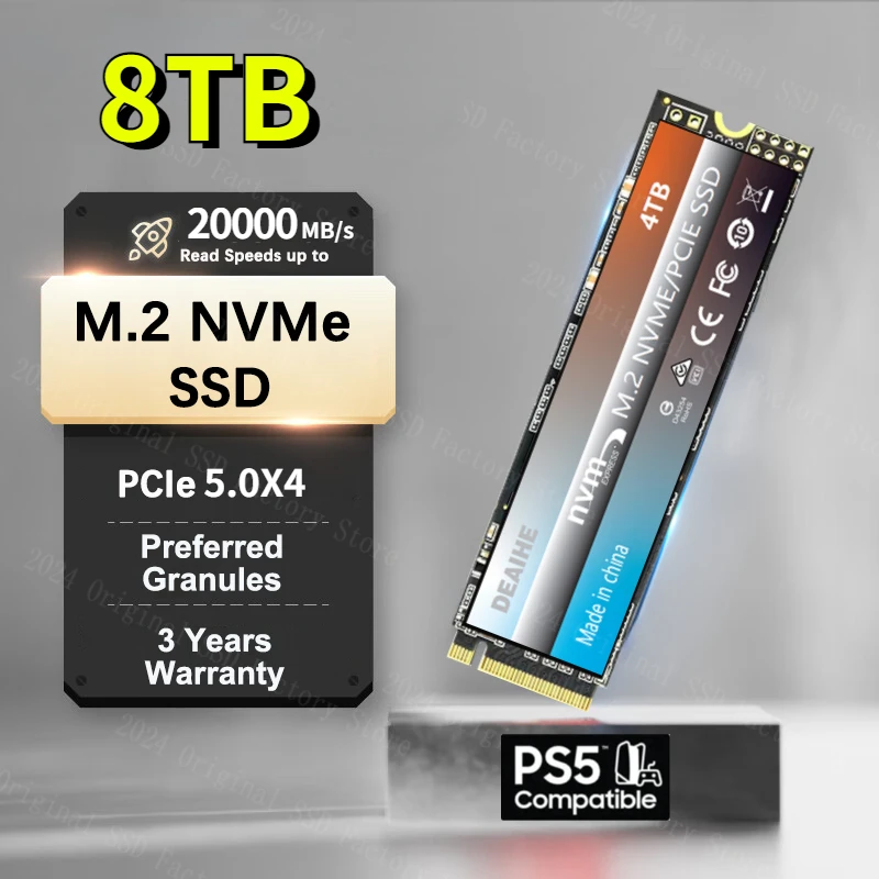 

Новый оригинальный твердотельный накопитель M2 NVMe SSD 1 ТБ, 256 ГБ, 512 ГБ, 128 ГБ, HD M.2 2280 PCIe, жесткий диск 2 ТБ 4 ТБ для ПК, ноутбука, настольного компьютера PS5