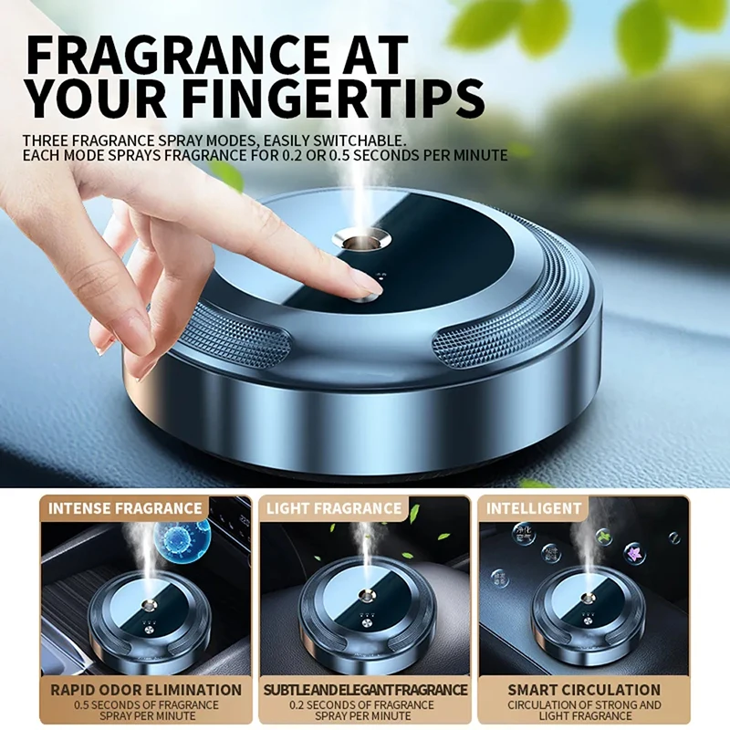 Electric Essential Oil Diffuser Car Air Freshener Smart Car Aroma Diffuser Car Air Purifier Fragrance For Cars Intelligent