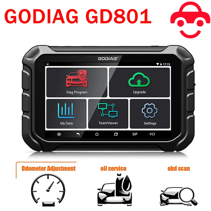 

GODIAG GD801 полный OdoMaster автоматический ключ программатор OBDII кластер калибровка коррекция Инструмент лучше, чем OBDSTAR X300M обновление бесплатно