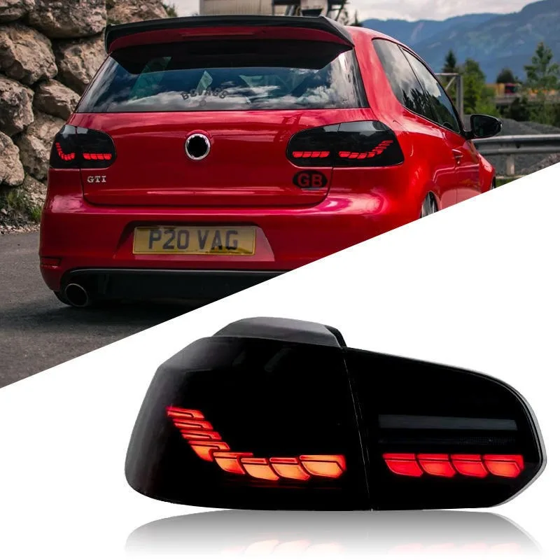 

Car Taillights for Volkswagen Golf 6 Taillights Assembly GLOF 6 gti Modified Running Horse LED Water Turn signal