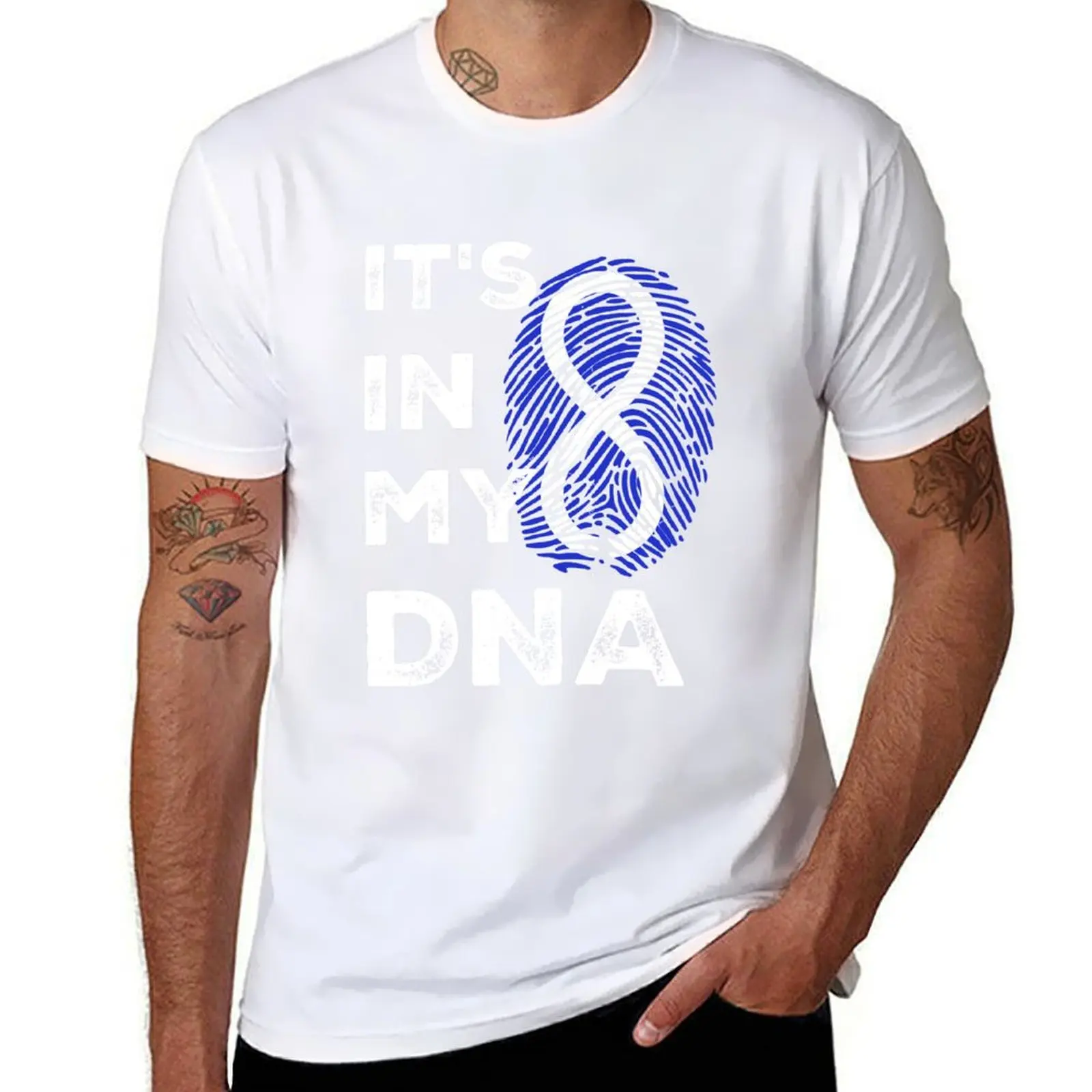 My Dna In It's Flag... Blue Metis MéTis T-Shirt Basic Breathable Solid Color T-…