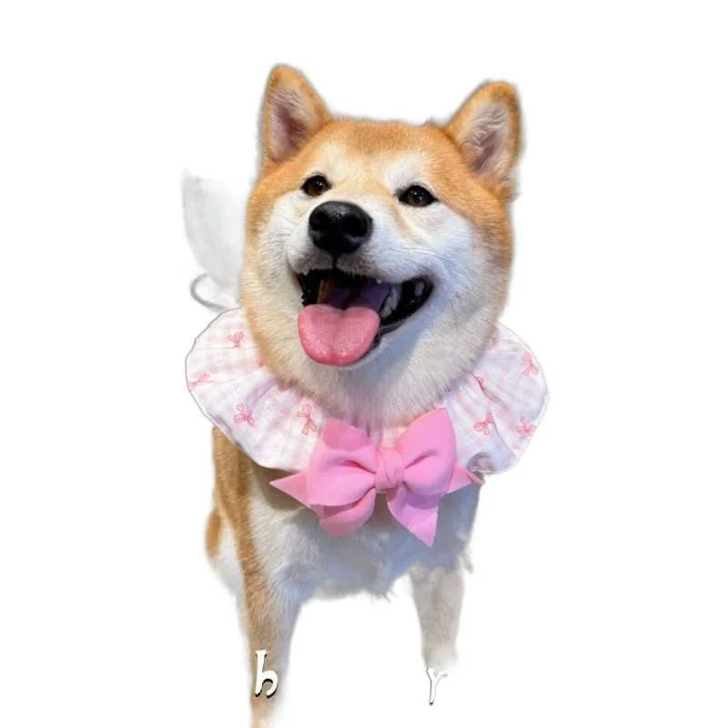 Pet Dog and Cat Bandana Bib Scarf Bow Tie Collar Accessories for Large Dogs Golden Retriever Border Collie view 4