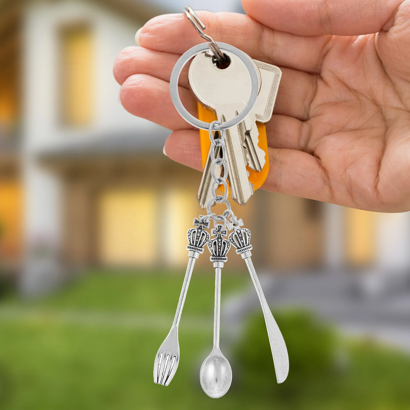 

Брелок-подвеска для сумки в виде вилки и ложки, из сплава, шикарный, стильный, креативный, миниатюрный, уникальный, для женщин