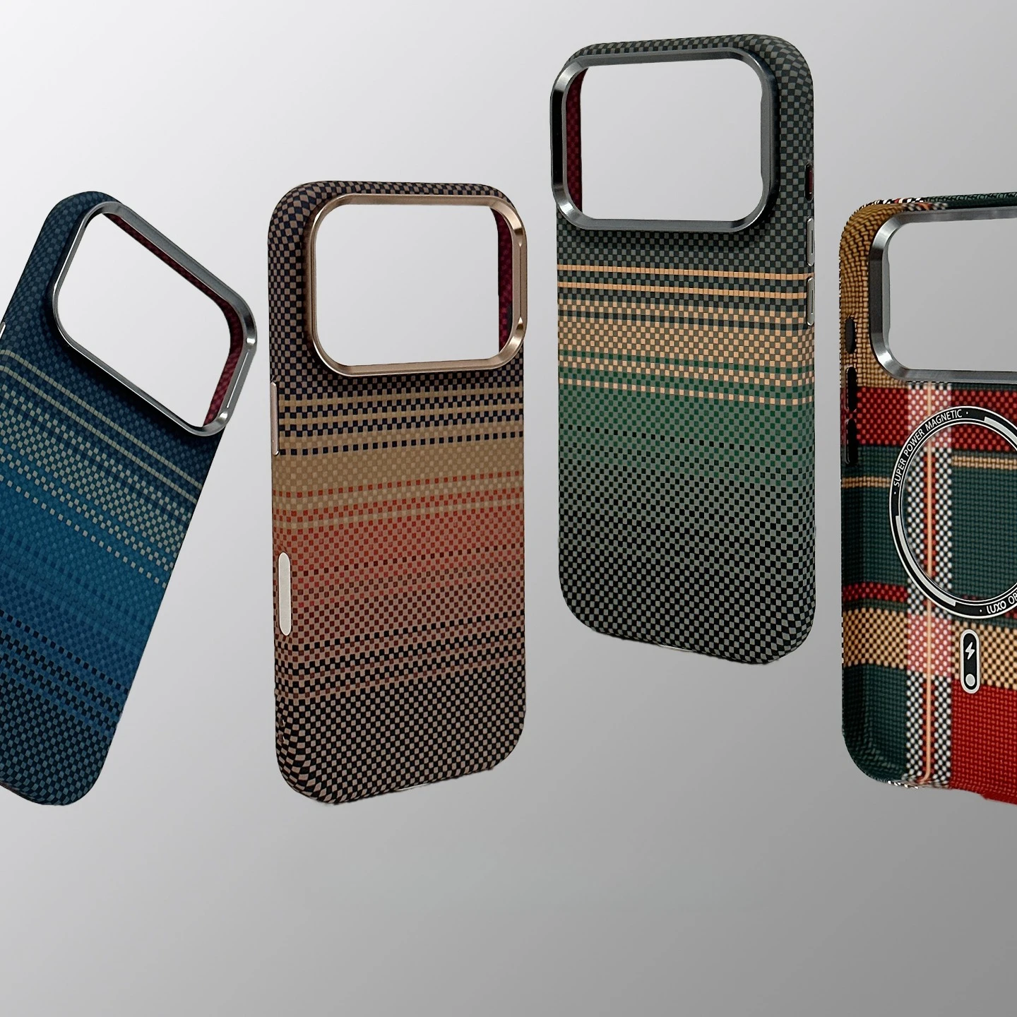 Hot Magnetic Carbon Fiber Texture Case for IPhone17 16Pro Max Korean Style Camera Lens Protection Phone Cover Hard  Shell Coque