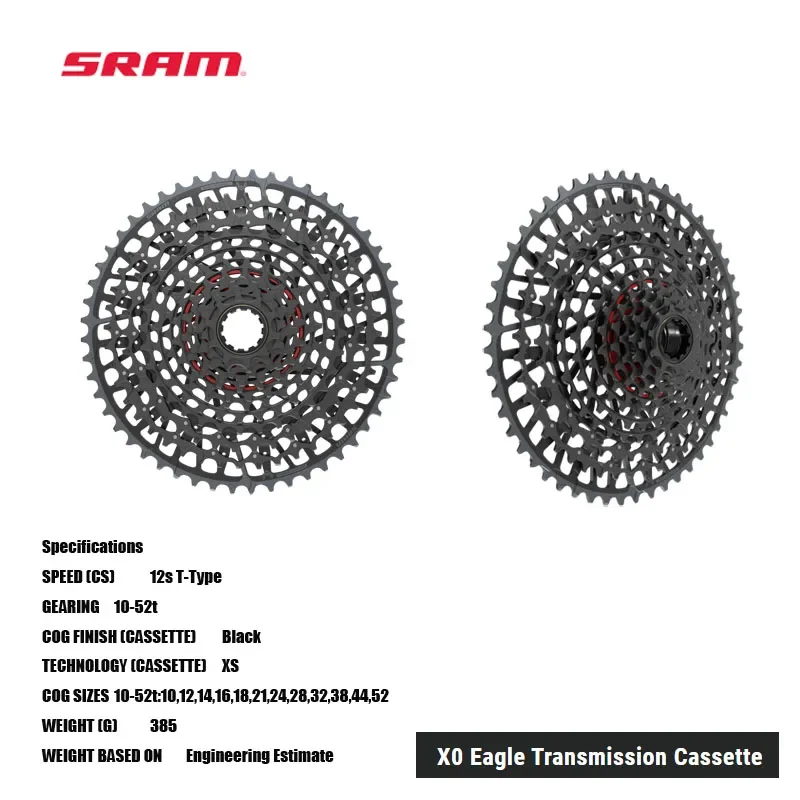 

SRAM X0 Eagle Transmission Cassette CS-XS-1295-A1 Full X-SYNC for best-ever inboard and outboard shifting performance under load