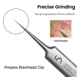 Blackhead Removal Tweezers Stainless Steel Tools Effective Comedones Extractor Whiteheads Removal Deep Cleansing Tools