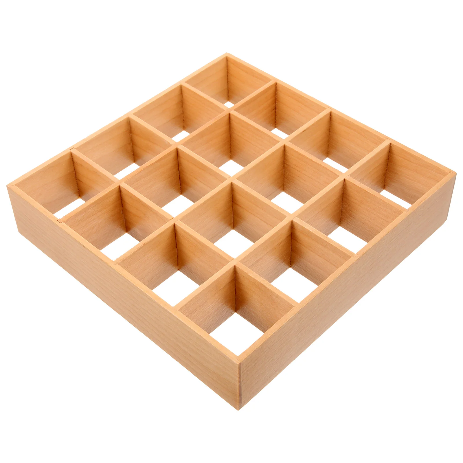 Mini Dollhouse Kitchen Island 16 Grid Storage Rack Bookcase Miniature Bookshelf Child