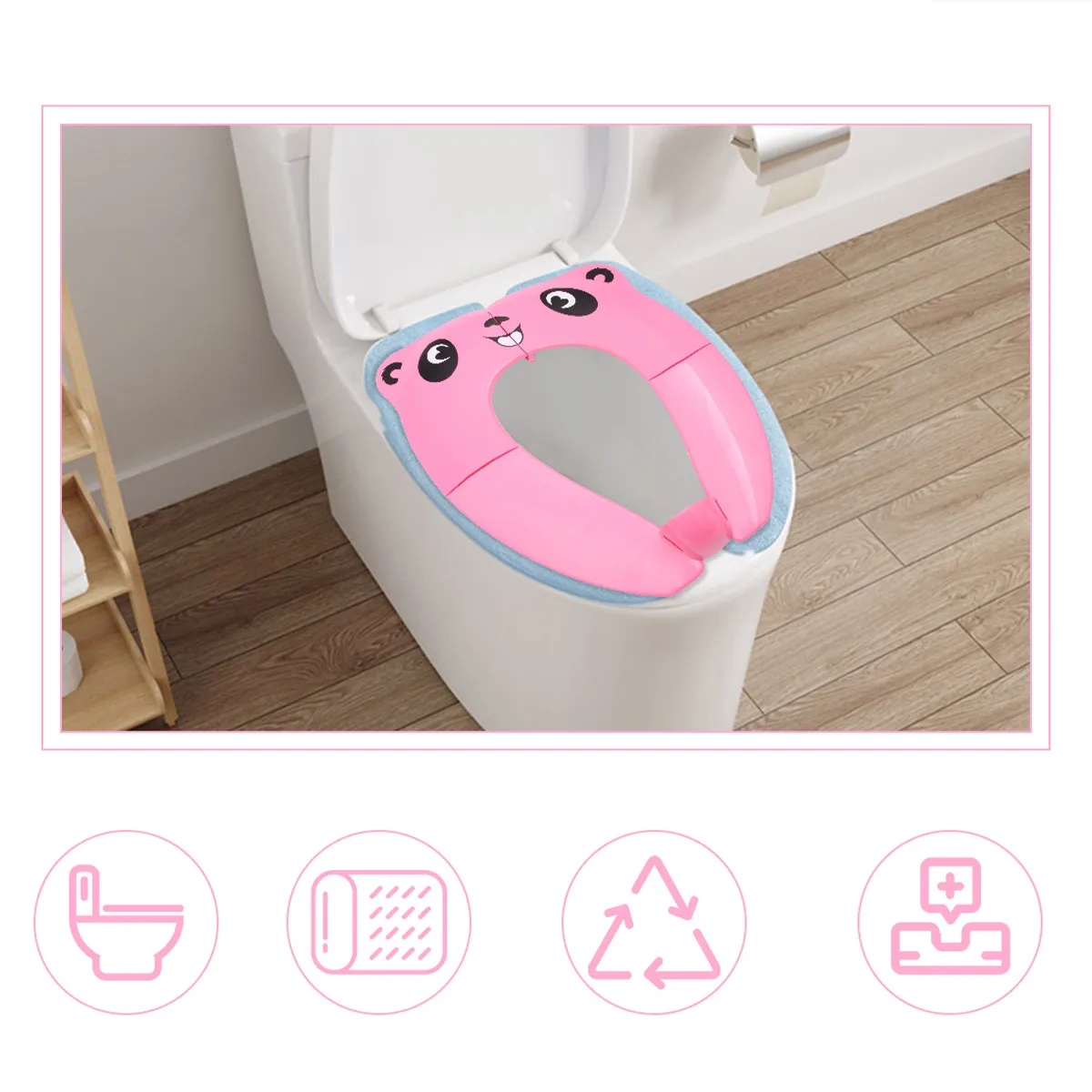 

Складное детское сиденье-тренажер для приучения к туалету, облегченное портативное сиденье-кольцо для малышей, желтое