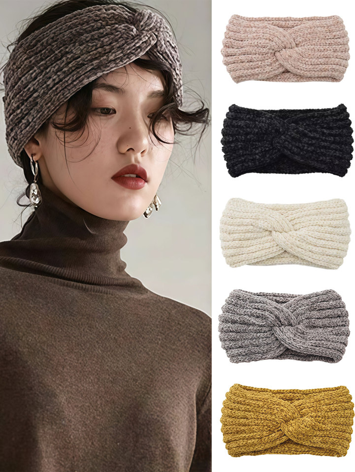 1PC 2026 Winter New Style Autumn Wool Crossed Women's Outfit-Comfy Wide Edge Headscarf for Cold Weather Protection