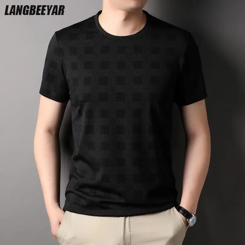 Top Quality New Summer Brand Tops Designer Street Trendy Fashion Tshirt For Men Plain Short Sleeve Casual Clothes Men