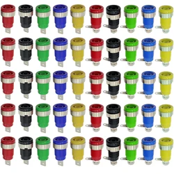 20PCS Insulated Safety 32A 4mm Banana Socket Terminal 5 Colors Female Jack Panel Mount Socket Binding Post Wire Connector