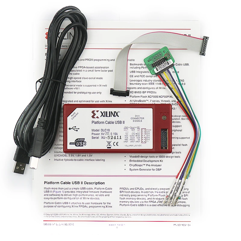 Xilinx Downloader Cable HW-USB-II-G DLC10 Platform Cable