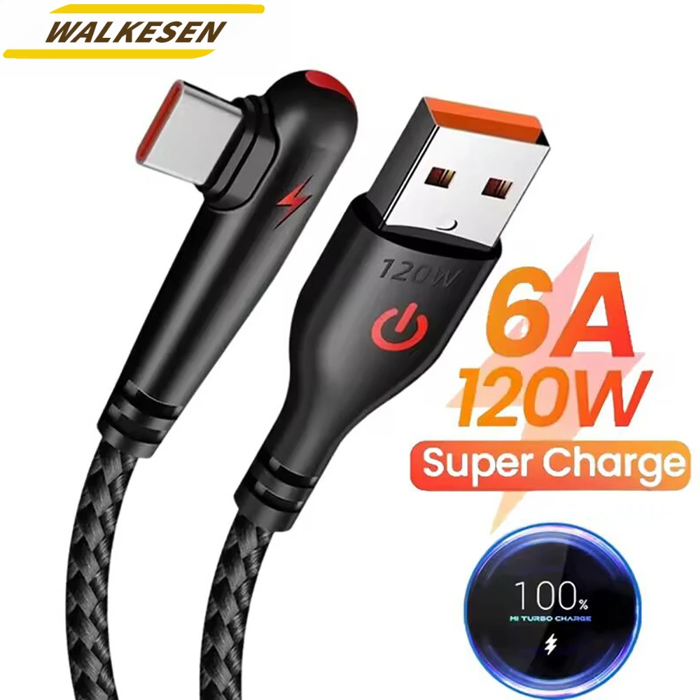 120W USB To Type C Weaving Data Cable PD Data Charging Cord For iPhone 15 Samsung Huawei Xiaomi 14 15 Type C Fast Charging Cable