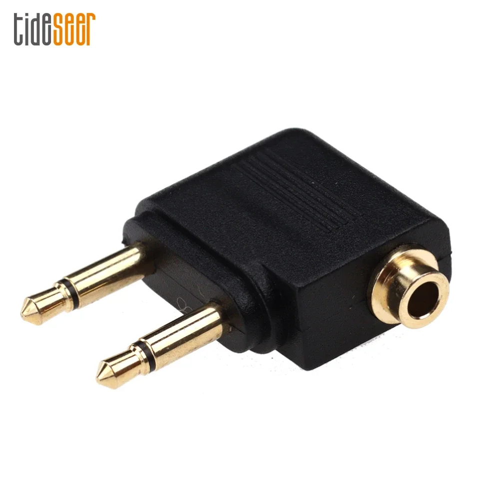 

100pcs 3.5mm Airline Airplane Earphone Headset Headphone Jack Audio Connector Plug Adapter