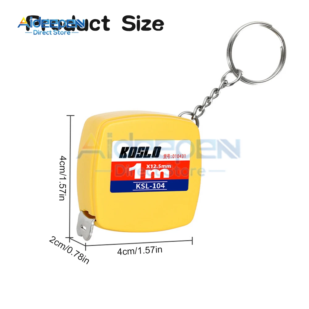 2Pcs 1M Yellow ABS Plastic Steel Material Measuring Tape Measure Multifunctional Household Woodworking Mini Measuring Tools