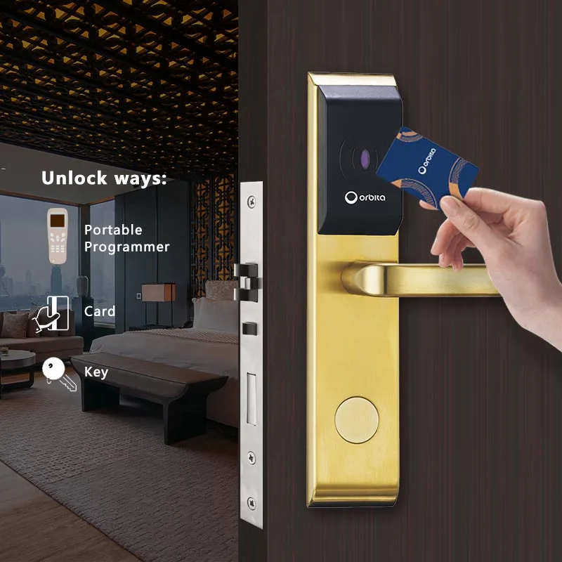 E3041 access control system RFID card key hotel door lock