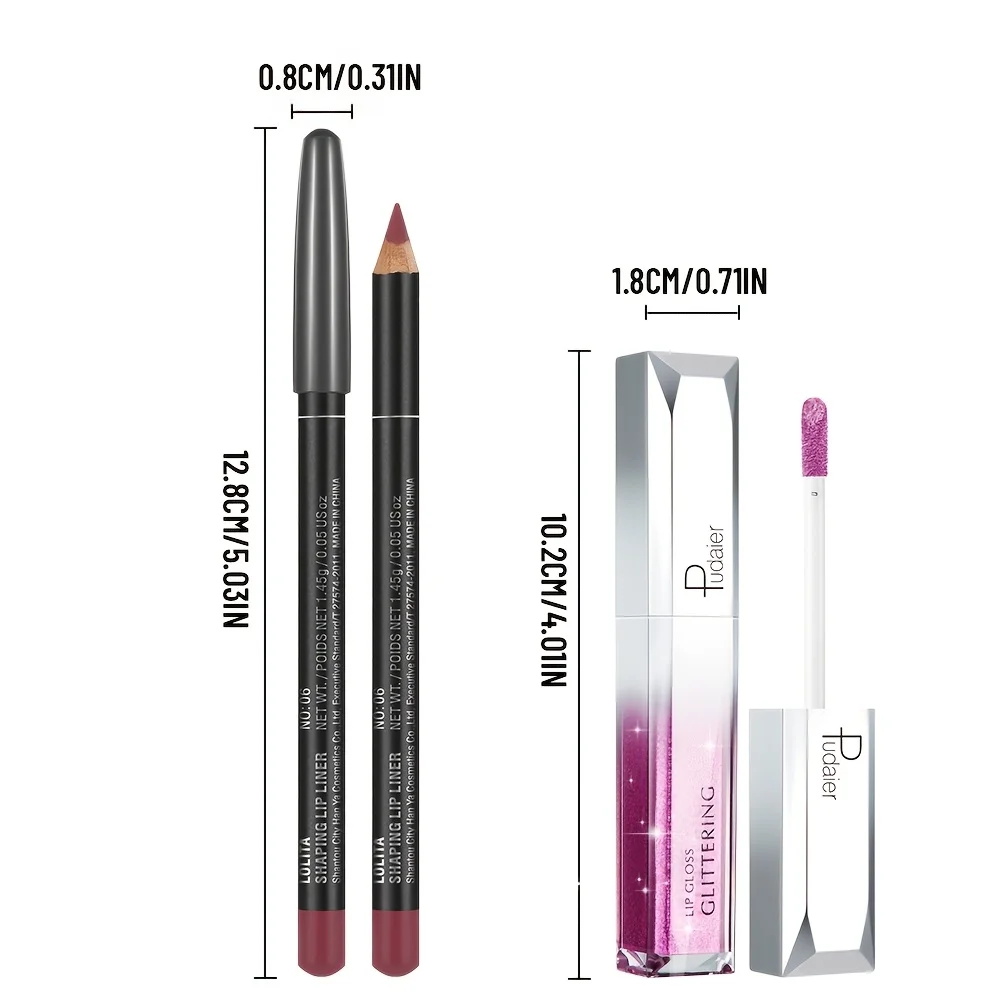 Seidig-Matter Lipliner & Metallisch-Glänzendes Duo |   Ganztägiger Halt, geschmeidige Definition & Hochglanz-Finish |   Geschenkset für den Alltag & für Mutige Entscheidungen
