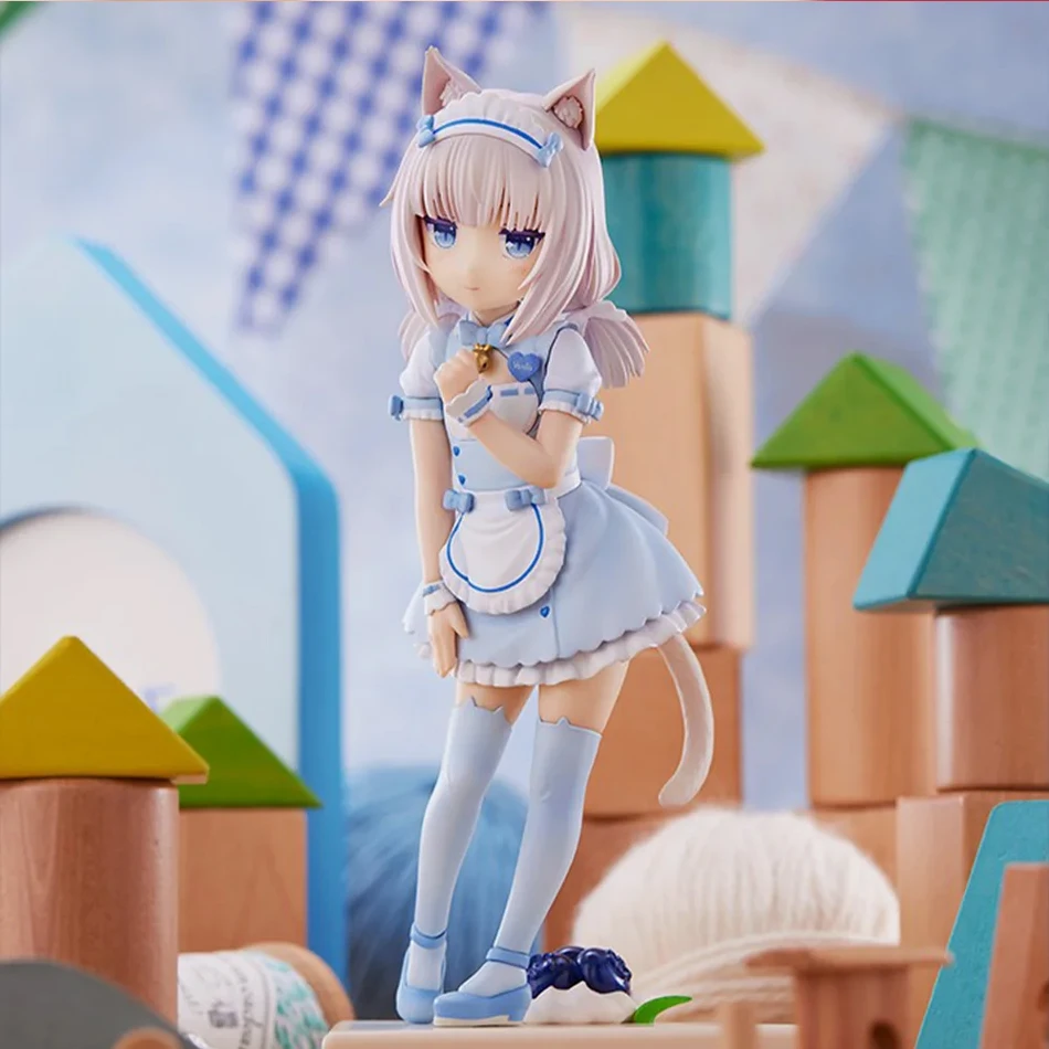 Figurine de dessin animé NEKOPARA chocola et vanille, 18cm, support mignon, modèle d'animation, jouets, Collection de cadeaux, décoration, ornements en PVC