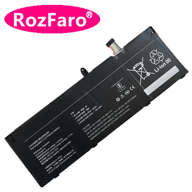 

RozFaro R15B06W Laptop Battery For Xiaomi RedmiBook Pro 15 2022 R5 R7 Ruilong Edition RMA2204-AA RMA2204-AB RMA2202-AI Notebook