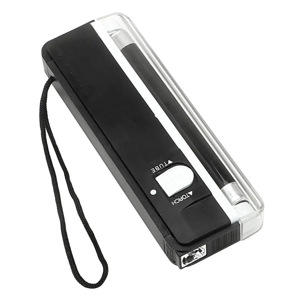 Violet Urine Powered Handheld 2in1 Battery Blacklight Flashing Portable Money Detector UV Ultraviolet Lamp