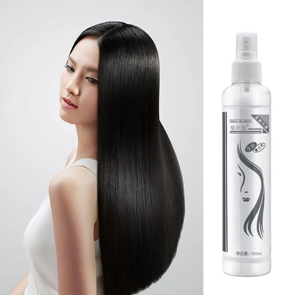 

100ml Leave-In Hair Spray Conditioner Coconut Oil Repair Damaged Shiny Frizz Smooth Treatment Hair Oil Care Straightening G9H5