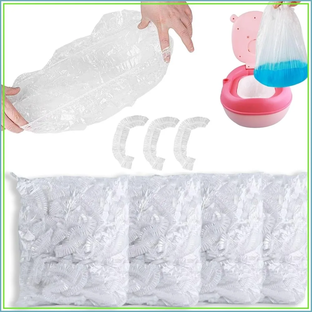 

Disposable Potty Training Bags with Elastic, Portable Toilet Seat Covers, 17x8 Inches, 400 Count