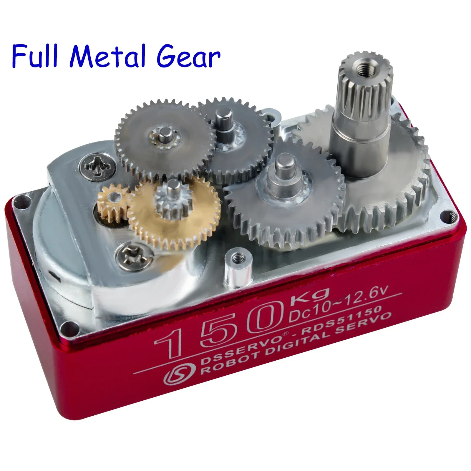 4PCS RDS51150 150KG High-Torque Digital Servo Motor 12V Metal Robotic IP66 RC Servo 180/270 Degree Double-Shaft for Robot DIY