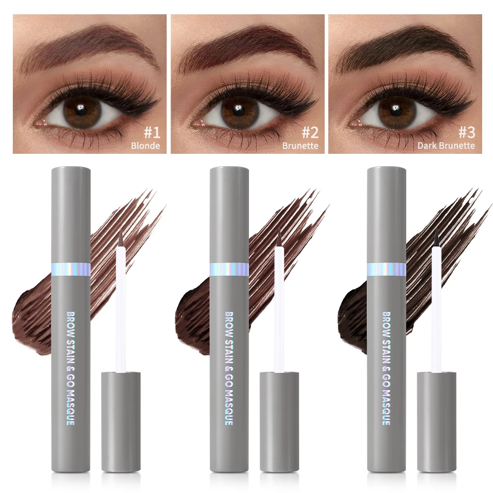 Masque anti-taches pour les sourcils, longue tenue, résistant aux taches, teinte pour les yeux, résistant au transfert, couleur constructible, Gel pour les sourcils, maquillage
