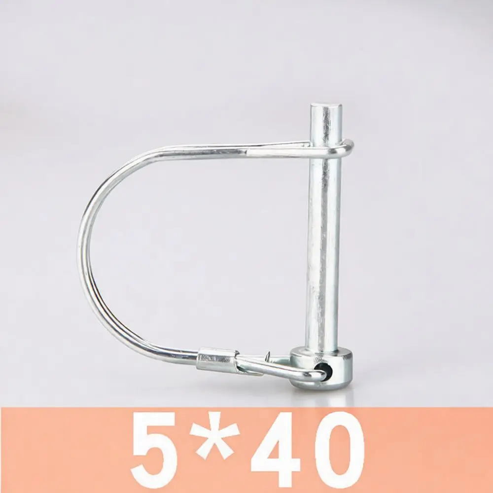 Sturdy Square Locking Pin D Shape Safety Pin With Lanyard Heavy Duty Trailer Hitch Fastener Hardware Accessory Tool