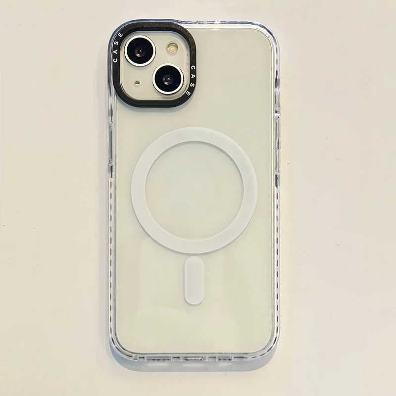 Magnetic Magsafing clear anti-fall case for iphone 11 13 12 14 15 Pro MAX 14 15 PLUS Wireless Charger bumper cover fundas hood