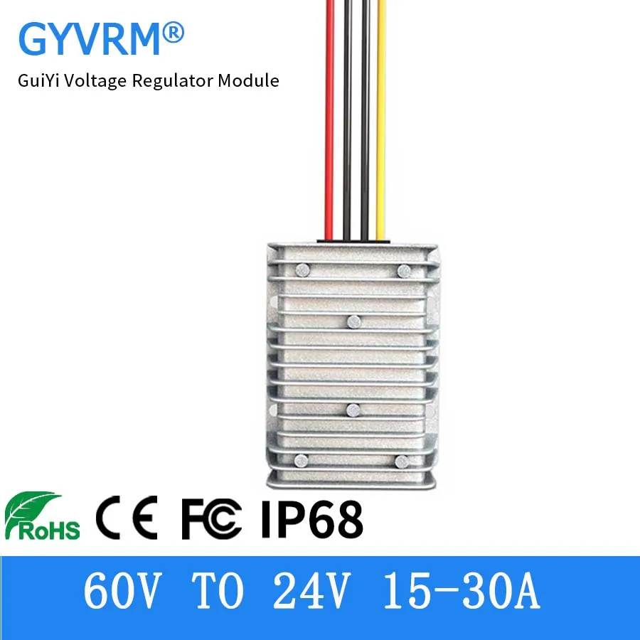 GYVRM DC DC 60V to 24V 20A 480W Step-down Model 36V48 to 24V Power Conventer 30-72V to 24V 15A20A25A30A Buck Model