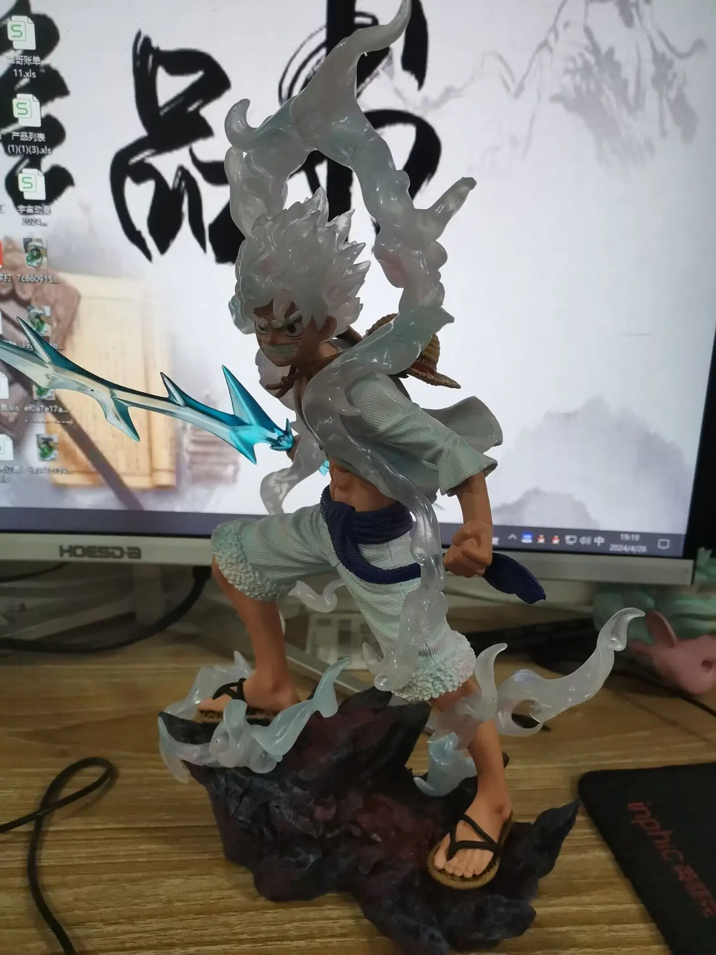 Nowy 27 cm Jednoczęściowy Anime Figurki Gear 5 Nika Luffy Scena Ozdoba Dekoracja Figurki Model Statuetka Dzieci Zabawki Fani Prezenty