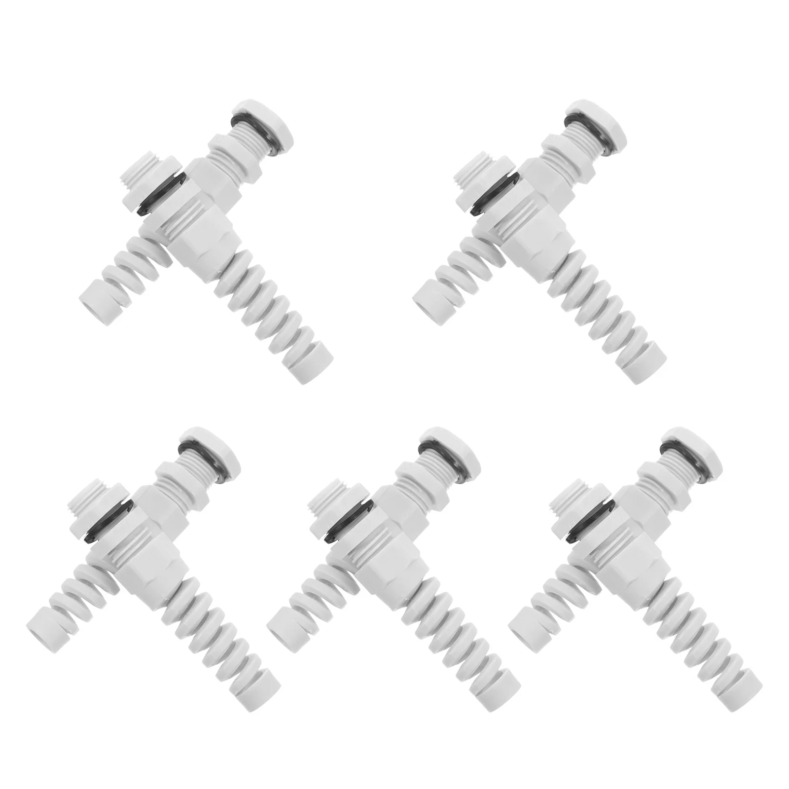 

10Pcs Electric Cable Gland Connector Strain Relief Waterproof Nylon Adjustable Spiral Cord Grip for Control Panel Junction Box